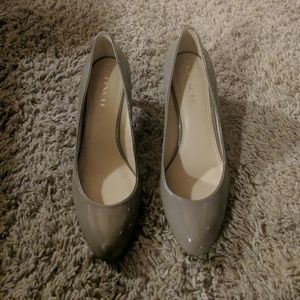 Gray coach round toe heels size 11